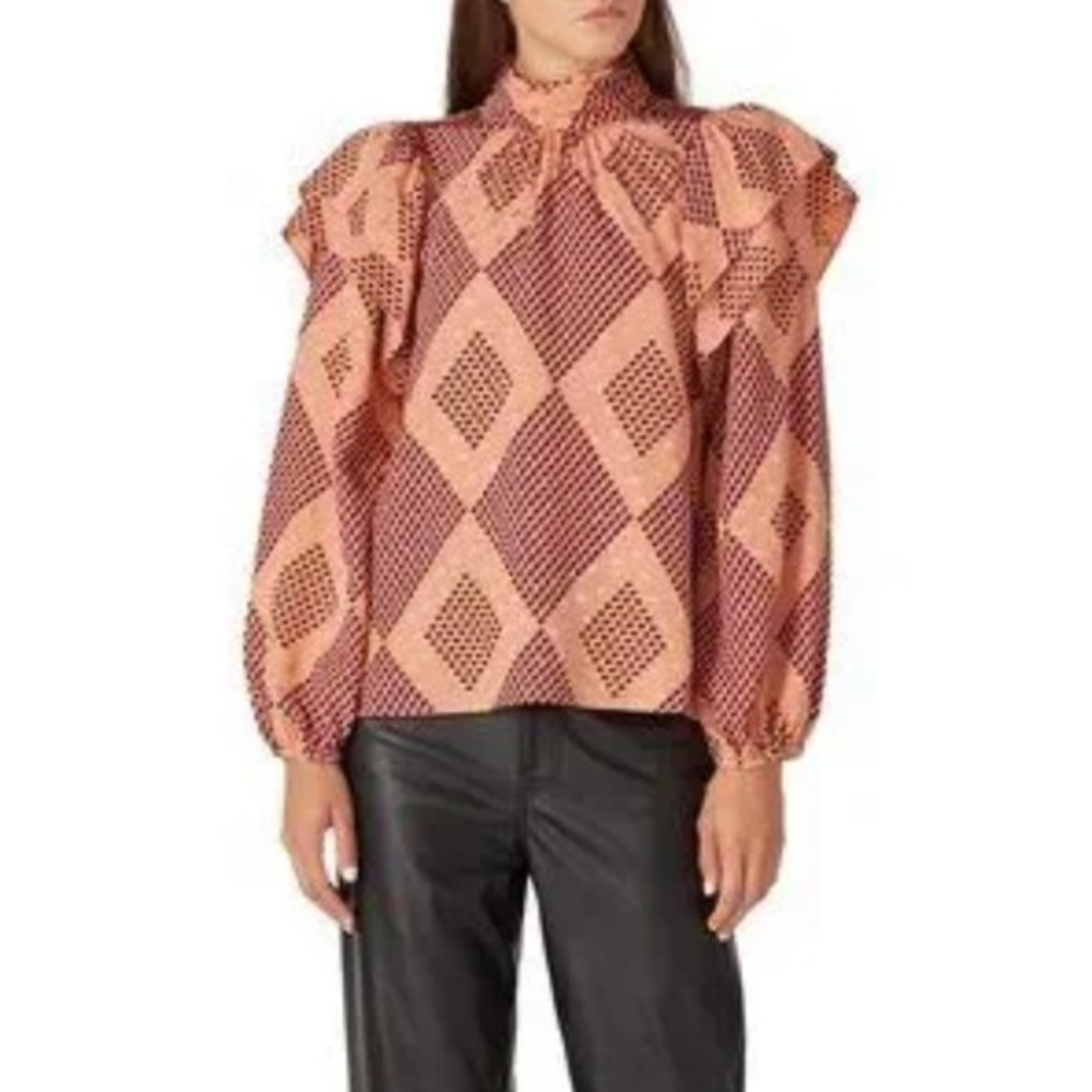 Hofmann Copenhagen Peach Bella Blouse French Size 36 US 6